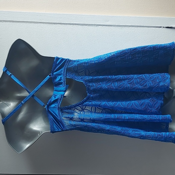 Blue Lace Negligee - Picture 4 of 6